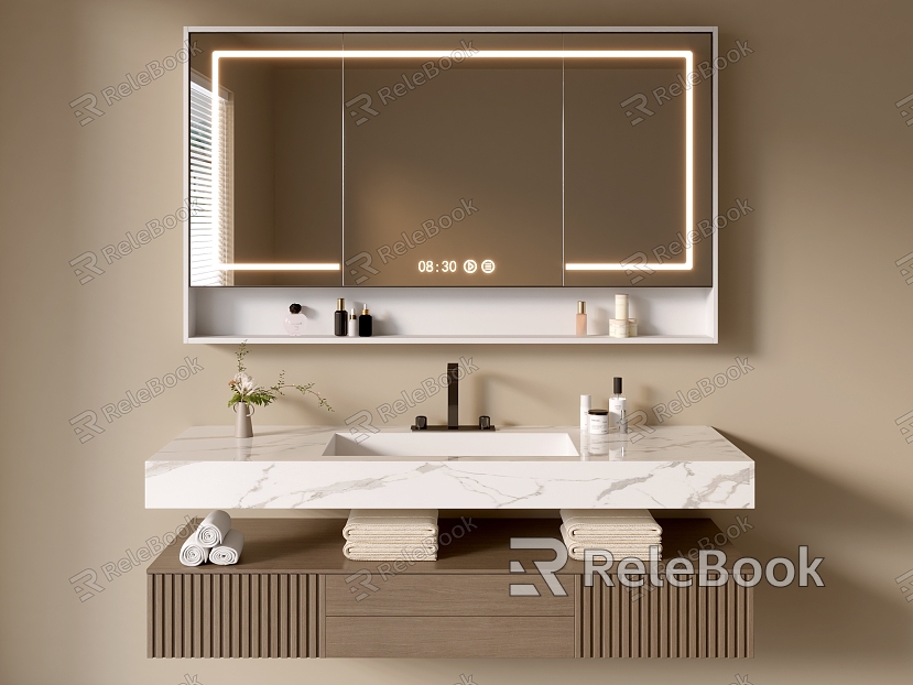 Modern Bathroom Cabinet Bathroom Basin Bathroom Ornaments model