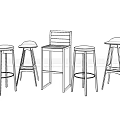 Collection of Various Modern Bar Stools With Different Designs And Frames