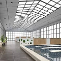 Modern Hot Spring Hot Spring Bubble Pool 3d model