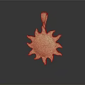 Golden Sun Shaped Pendant With Elegant Design Fashionable Jewelry Accessory For Clothing