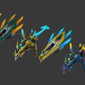 Colorful Mechanical Game Movie Characters With Various Colors And Unique Designs
