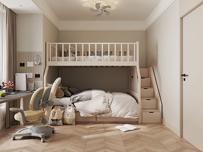 Modern Children's Room High Bed Children's Chair model