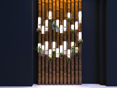 Bamboo background wall Bamboo shape Bamboo image wall model