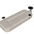 Modern Beige Sofa Design With Sleek Lines And Side Tables For Living Room
