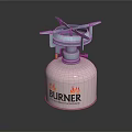 Portable Single Burner Gas Stove Kitchen Appliance BURNER Pink Cylinder Design