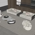 Modern Combination Sofa 3d model
