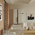 Modern Cream White Sofa And Coffee Table Combination For Warm Cozy Living Room Interior