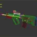 Green Tactical Rifle with Scope and Magazine Modern Military Style Design and Sleek Ergonomic Grip