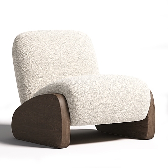 Fabric lounge chair 3d model