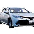 Silver Toyota Camry Sedan Rear View With Modern Sleek Exterior Design