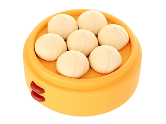 Modern Xiao Long Bao Breakfast Dim Sum Baozi 3d model