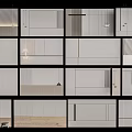 Modern Minimalist Bedroom Accent Wall Designs With Light Colored Panels And Wooden Accents