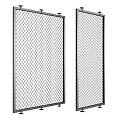 Stylish Modern Metal Frame Grid Partition For Interior Space Dividing Design 3d model