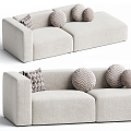 Modern Poliform double sofa 3d model