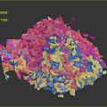 Large Construction Waste Pile With Crushed Stones Bricks Concrete Blocks And Debris