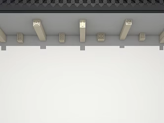 Chinese-style beam support 3d model
