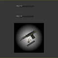 Three Mechanical Firearm Models Showcasing Barrel Magazine and Assembled Components