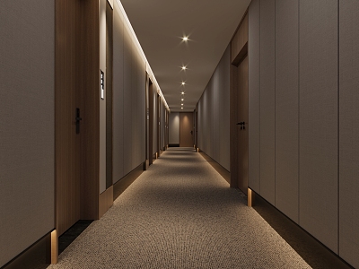 Modern Hotel Aisle 3d model