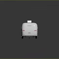 Sleek Modern Silver Trailer With Dual Roof Vents Green Side Window And Reflective Surface