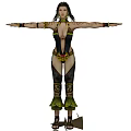 Postmodern Game Character Three Kingdoms Unparalleled Character Woman 3d model