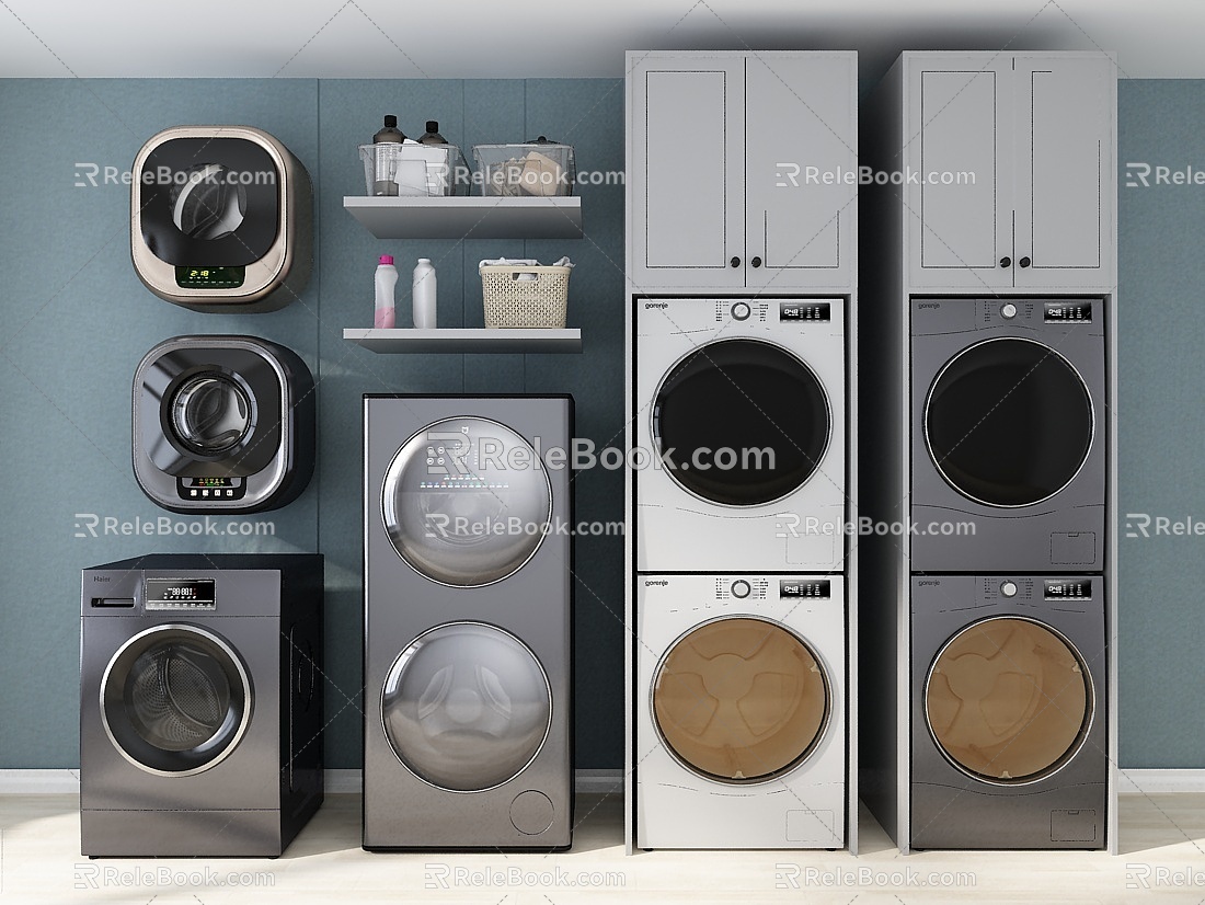 Drum washing machine 3d model