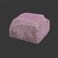 Natural Stone Block With Wooden Texture And Rough Natural Surface For Decor Projects