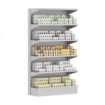 Modern shelf store egg shelf 3d model