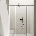 Modern Shower Sauna Interior Design With Glass Enclosure Natural Light And Potted Plant