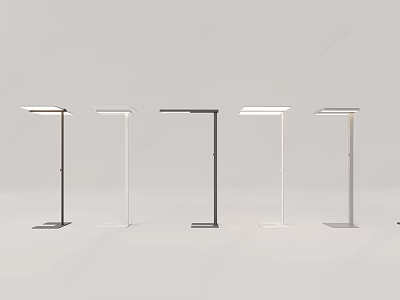 Black and White Modern Floor Lamps in Minimalist Sleek Design 3d model
