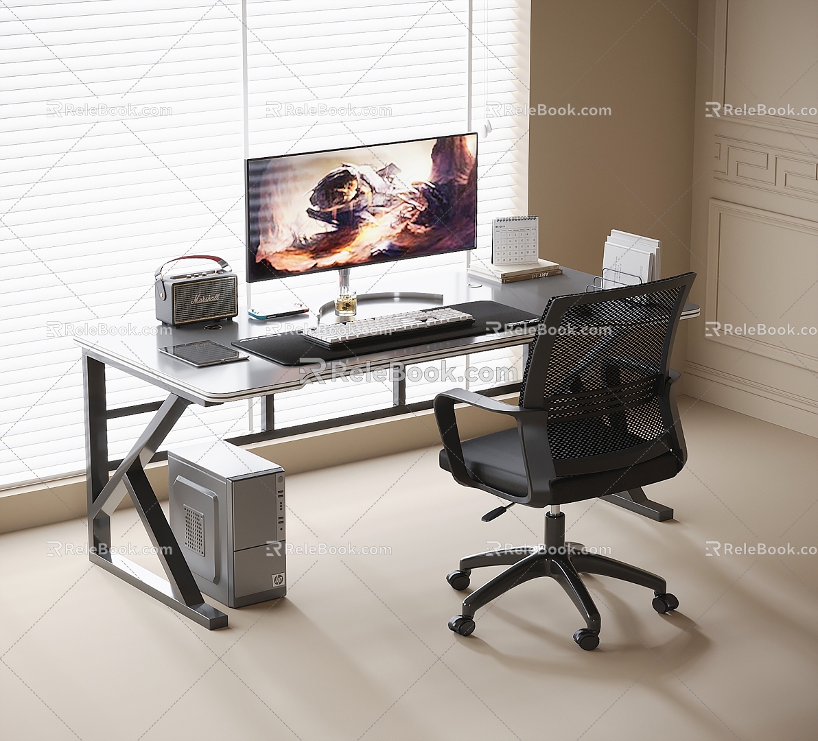 Modern Computer Desk Chair Desk Chair Office Chair 3d model