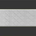 Comfortable Mattress With Wave Pattern Design White Surface And Gray Border Details