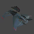 Futuristic Black Flying Vehicle Design With Transparent Canopy Propellers And Red Accents