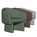 Comfortable Green Velvet Modern Accent Chair With Plush Seat And Wide Armrests