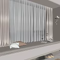 Cozy Window Seat Interior With Large Window Mountain View Curtains Pillows And Vase Books