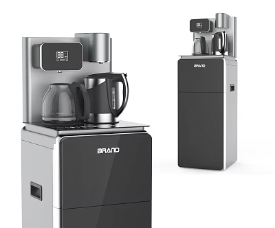 BRADO Modern Household Appliances With Heating Cooling Functions And Sleek Black Silver Design 3d model