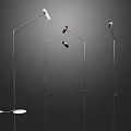Modern Floor Lamps With Adjustable Arms And Sleek Metal Stands For Living Room Decor