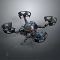 Professional Grade Compact Drone With Four Rotors And Black Body Design