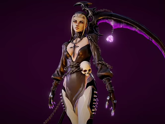 Witch Characters Cyberpunk Style Female Warrior Female Characters Women Games Characters Game Characters 3d model