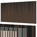 Vertical Striped Wooden Background Wall Design With Different Color Panel Options