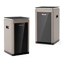 RUVO Modern Refrigerators And Freezers With Black Top Metallic Body Glass Door Design