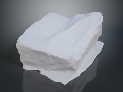 Natural Raw Stone Block With Textured Surface For Decorative Architectural Projects 3d model