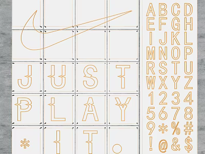 Commercial Stencil Design Tool With Alphabet Numbers And Symbols For Business Use 3d model