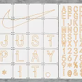 Commercial Stencil Design Tool With Alphabet Numbers And Symbols For Business Use