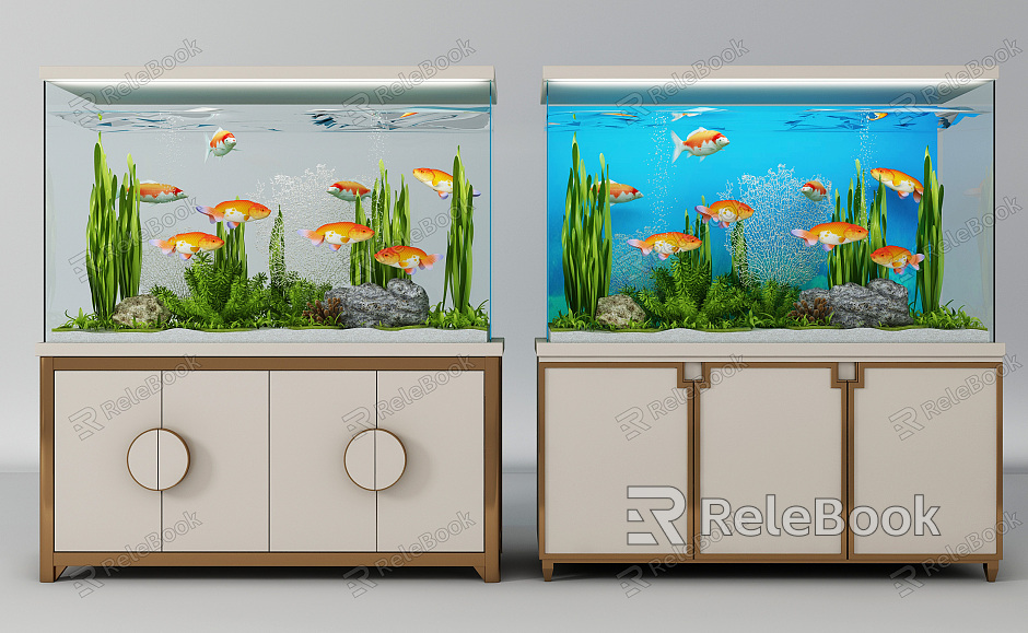 Modern fish tank fish tank combination model