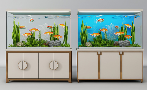 Modern fish tank fish tank combination 3d model