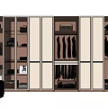 Modern Wardrobe Interior Design With Sliding Doors Hanging Garments Bookshelf And Storage Compartments