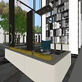 Modern reception area Sales reception area 3d model