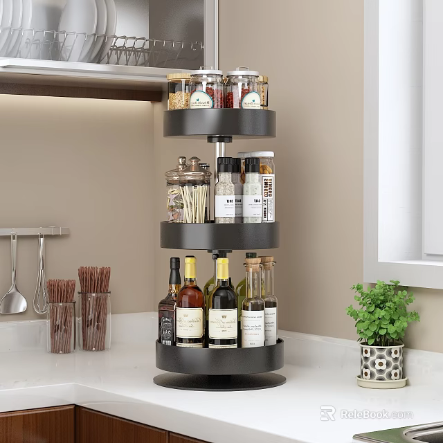 Bathroom Cabinet Shelf With Modern Design Space Saving Functional Storage And Toiletries Organizer 3d model 