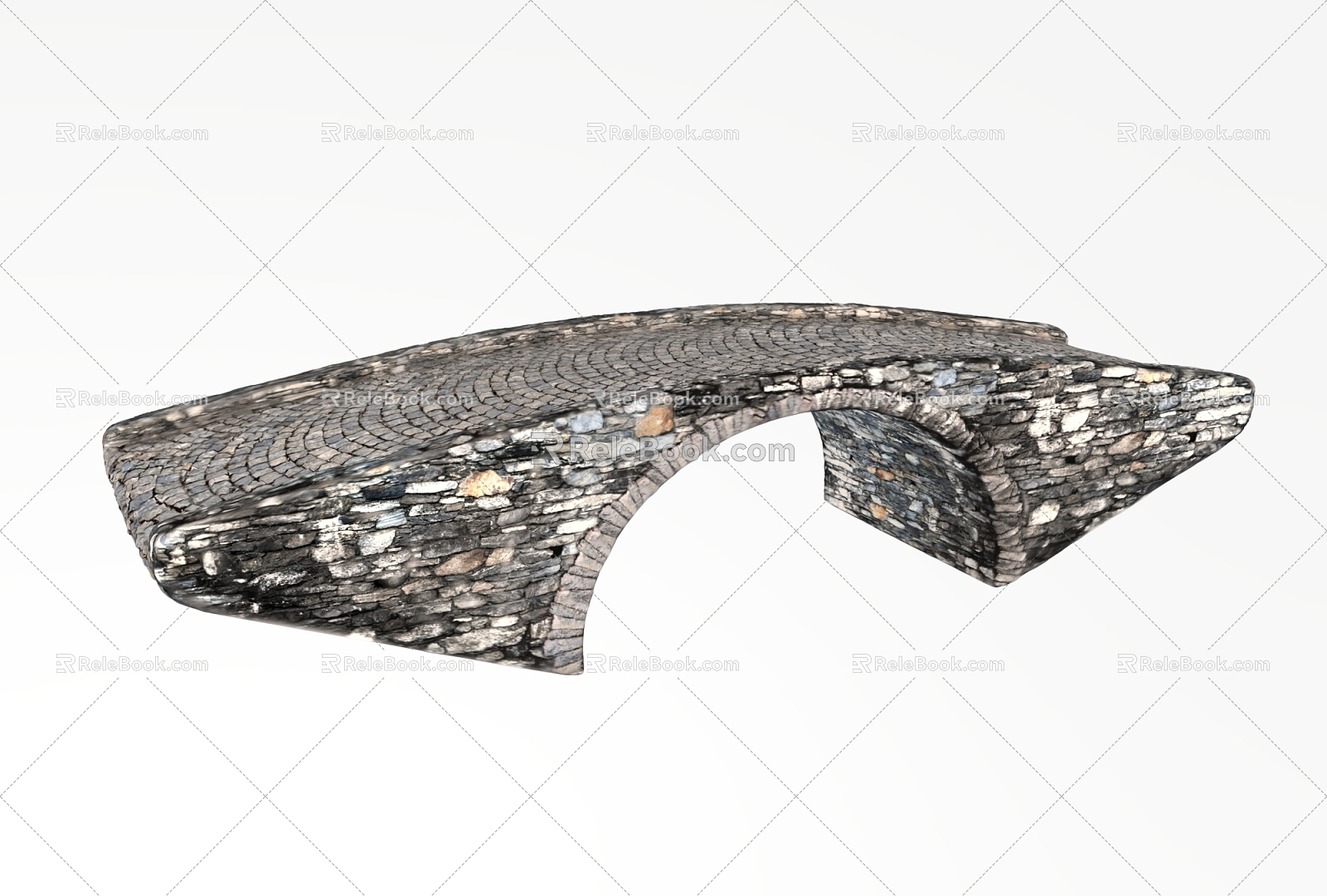 modern bridge arch bridge stone bridge 3d model