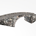 modern bridge arch bridge stone bridge 3d model